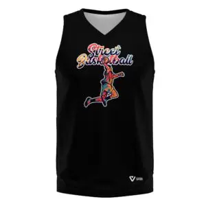 Peto sencillo Baloncesto Masculino "Street Basketball" Negro