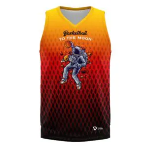 Peto sencillo Masculino Baloncesto "To the Moon" claro